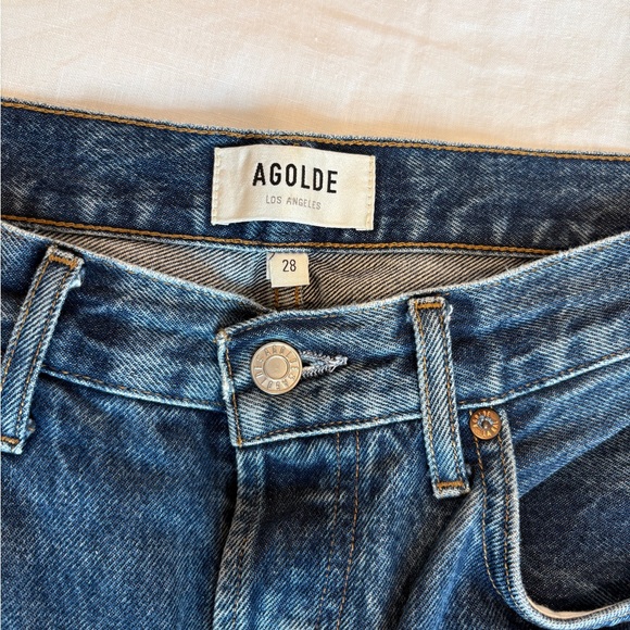 Agolde Riley High Rise Straight Crop in Sphere - Picture 4 of 5